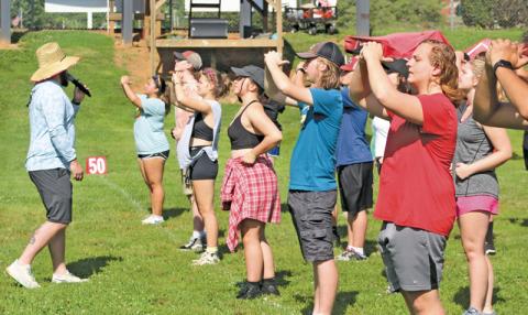 Press photo/Thomas Sherrill - New FHS Band Director Daniel Ball leads band camp on July 31.
