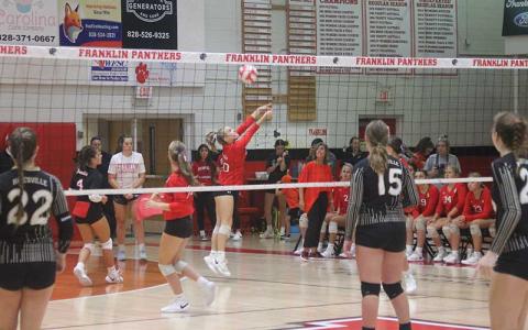 Press photo/Will Woolever - Kyrah Bowles receives an attack against Hayesville Sept. 11.
