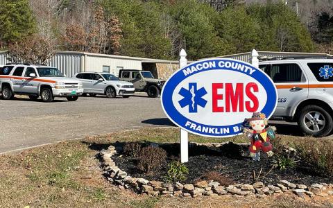 Press photo/Mia Overton - Macon County EMS station on Hyatt Road in Franklin.
