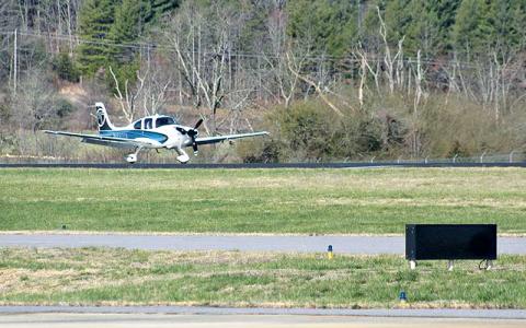 Press photo/Thomas Sherrill - While the morning this plane was landing was clear with little wind, many pilots seek out additional training before flying in the mountains. 