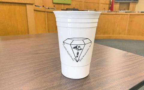 Press photo/Will Woolever - Alcohol consumed outdoors in the social district must be sold in one of these approved cups. 