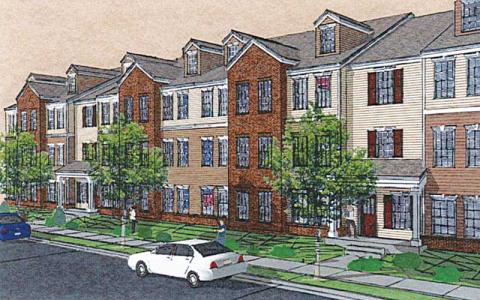 Drawing/Solstice Partners - A drawing of the proposed Franklin Falls apartment complex that will be built on Siler Road.