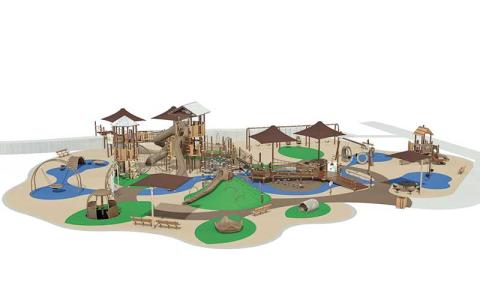 Graphic/Town of Franklin - A rendering of what the inclusive playground at the Whitmire property could look like.