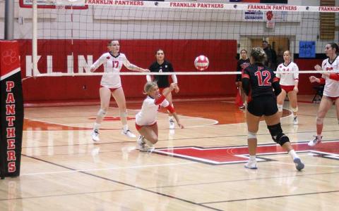 Press photo/Will Woolever - Senior Piper Wittekind makes an impressive dig versus Pisgah on Tom Raby Court Aug. 29.