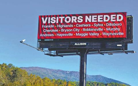 Photo/Smoky Mountain Host - Smoky Mountain Host is partnering with Allison Outdoor Advertising, which donated billboard space to advertise the towns in Western North Carolina that are accepting visitors. 