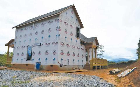 Press file photo - A house under construction in the Scenic Ridge neighborhood earlier this fall. A recent housing study showed a need for more homes priced between $195,468-$289,200 to be more in line with local household incomes.