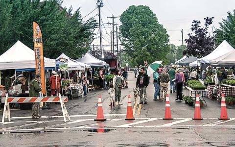 Photo/Bob Scott - The Macon County Farmer’s Market on Iotla Street.