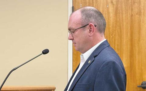 Press photo/Mia Overton - Vice Mayor Stacy Guffey addresses questions about his residency.