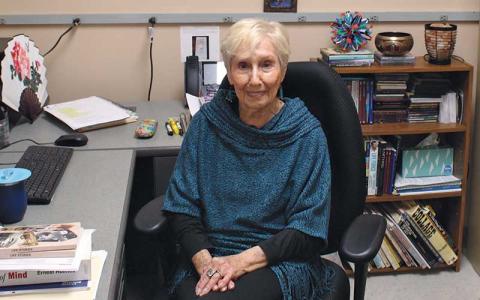 Press photo/Shelby Powell - Reesa Boyce in her office at the Crawford Senior Center.
