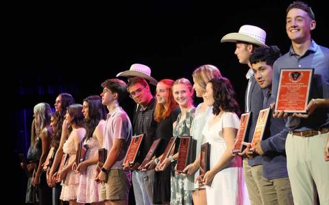 Press photo/Will Woolever - Franklin High Class of 2025 athletes are pictured with their Senior Plaques at the school’s annual Athletic Awards Ceremony May 22. 