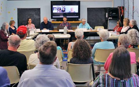 Press photo/Shelby Powell - The Macon County Public Library Board of Trustees met on June 3.