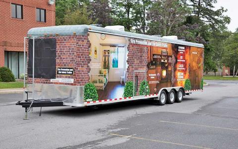 Photo submitted - An example of a fire safety trailer by LION.