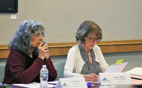 Press photo/Shelby Powell - Lori Richards (left) and Kathy Smith at the September FRL meeting. 