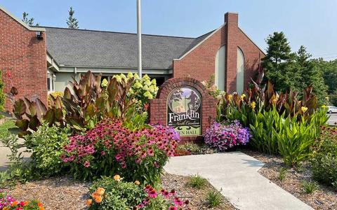 Press file photo - The Franklin Town Council met Oct. 6 and approved an infrastructure incentive grant program to help local businesses retain and recruit jobs. Pictured: Franklin Town Hall on East Main Street.