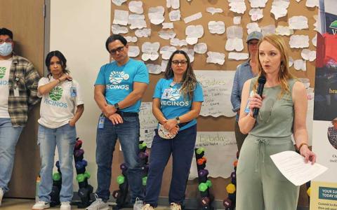 Press photo/Shelby Powell - During an open house on Nov. 6, Marianne Martinez, CEO of Vecinos, spoke of the story of imagining the new building in 2021 to seeing it come to life in 2025.