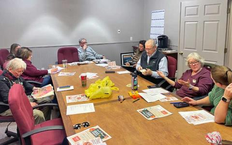 Press photo/Shelby Powell - Members of a quarter-cent sales tax planning team meet to discuss strategy for promoting the 2026 ballot initiative to residents. 