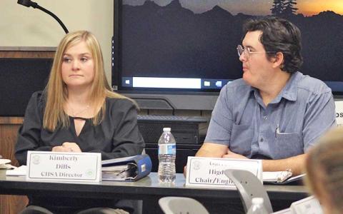 Press photo/Shelby Powell - New CHSA director Kim Dills (left) attends her first board meeting as Garrett Higdon is selected as the board’s chair. 