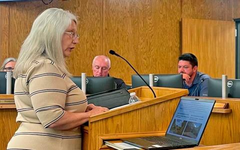Press photo/Shelby Powell - Macon County tax administrator Abby Braswell discusses the process for the coming 2027 reappraisal. The process will result in Macon County property values being adjusted to more accurately reflect market price.