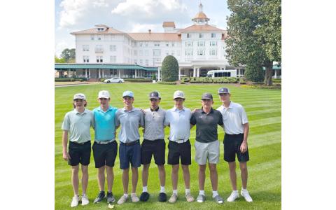 Photo submitted. Panther men’s golf is pictured at Pinehurst Resort in Moore County April 1.