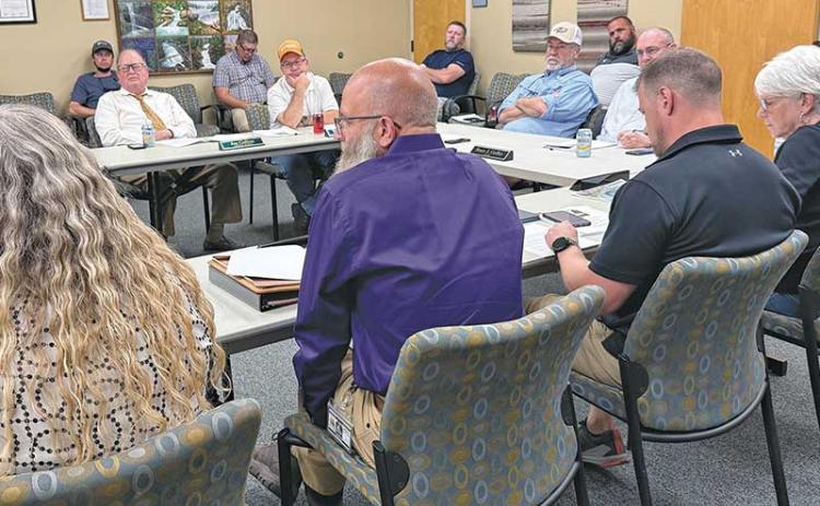 Press photo/Mia Overton - The Franklin Town Council and staff members discussed capital improvement projects during the May 18 budget work session.