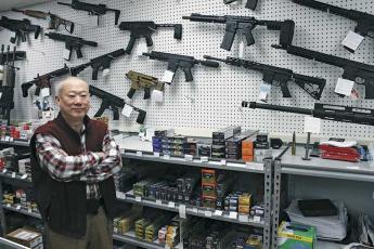 Press photo/Andy Scheidler - Jeff Wang, owner of Jeff’s Ammo & Guns, said he had a run on weapons and ammunition when concern over the coronavirus spiked.