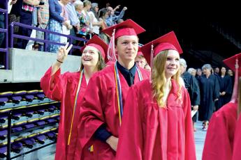 File photo - Franklin High graduates enjoy their moment in the spotlight at the 2019 commencement.