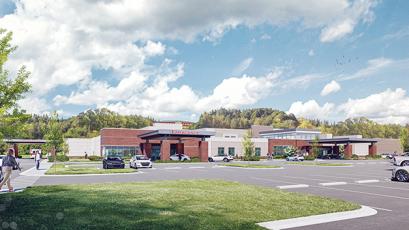 Photo submitted - The $68 million replacement hospital, shown here in an artist’s rendering, is designed for efficiency and better access for patients, families and staff.