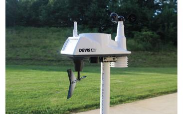 Press photos/Jake Browning - This weather station at the Macon County Public Library is one of many in the region that provide data for the Local Yokel Weather Service.