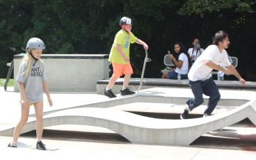 Highlander photo. The skatepark has become one of Highlands’ most popular recreation areas. The Town of Franklin has committed to building a skatepark at Sunnyside Park, and the county has pledged $35,000 toward the project.