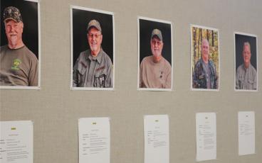 Press photo/Anissa Holland Local Vietnam veterans are featured in a new photo exhibit at the Macon County Public Library.