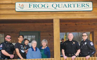 Photo submitted The Friends of the Greenway and the Franklin Police Department have partnered to provide officers with a satellite office at FROG Quarters in East Franklin.