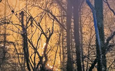 Photo/The Cherokee Scout As of Tuesday morning, the Collett Ridge fire had burned 2,919 acres. A burn ban is now in effect throughout Western North Carolina, including Macon County and the towns of Franklin and Highlands.