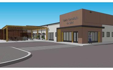 Photo submitted - A rendering of the new Community Health Hub Vecinos will open at the old Smoky Mountain Systems building in Franklin.