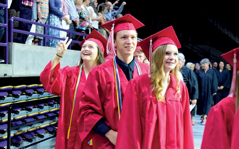 File photo - Franklin High graduates enjoy their moment in the spotlight at the 2019 commencement.