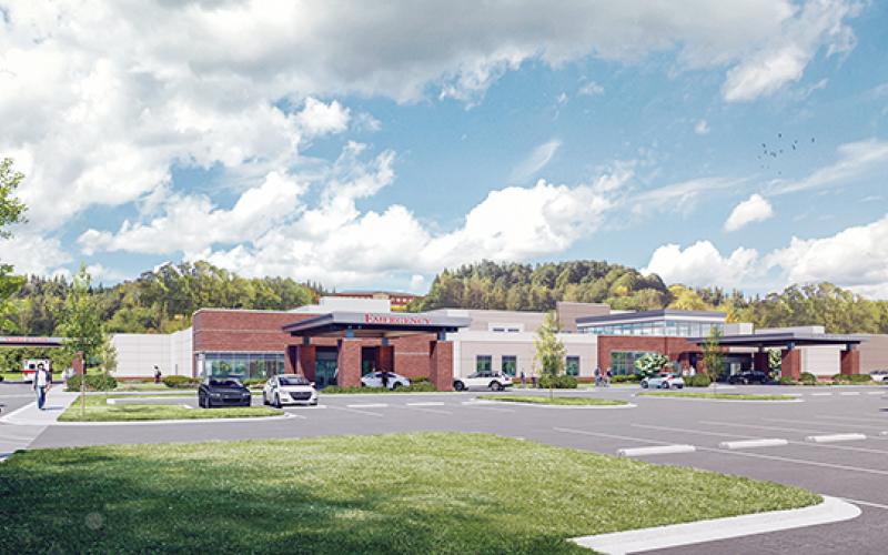 Photo submitted - The $68 million replacement hospital, shown here in an artist’s rendering, is designed for efficiency and better access for patients, families and staff.