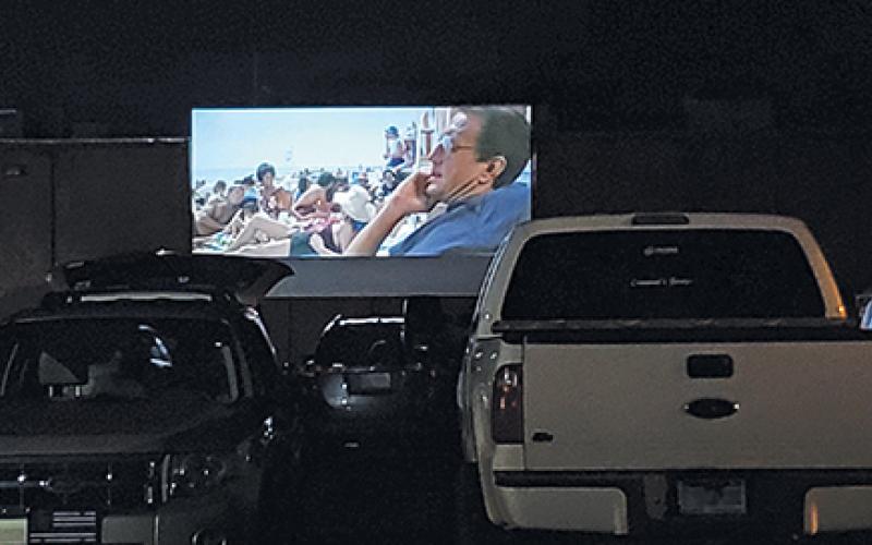 Photo submitted - Ruby Cinemas has been showing classics like “Jaws” in the parking lot at the “micro drive-in” theater.