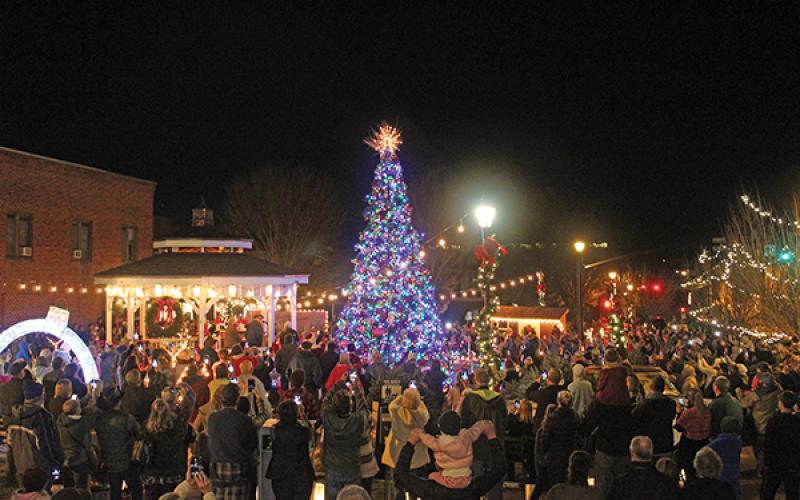 Press photo/Jake Browning - The first of two Winter Wonderland celebrations in Franklin culminated with the lighting of the town’s Christmas tree. Look for more photos of the Christmas parade and Winter Wonderland in next week’s issue.