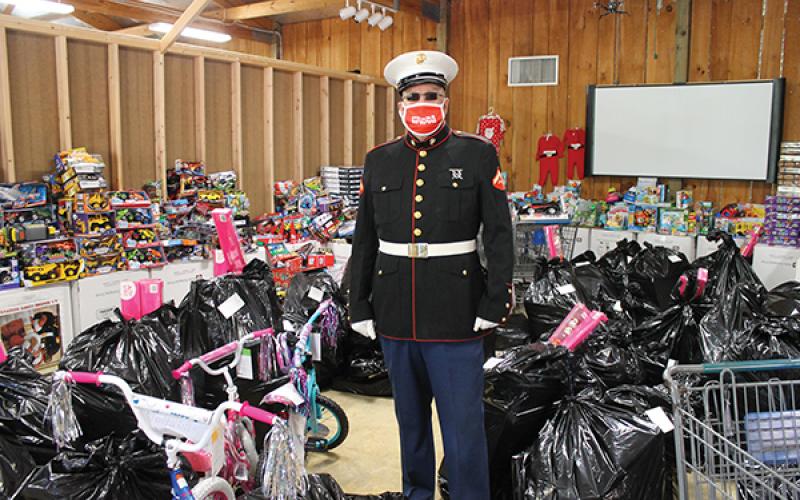 Press photo/Will Woolever - Smoky Mountain Toys for Tots regional coordinator Randy Hughes is pictured in the group’s current storage space ahead of the Christmas holiday. Toys for Tots is currently seeking a new space for the new year.