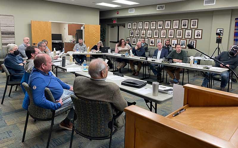 Press photo/Mia Overton - Franklin Town Council members and staff gathered for a retreat Friday evening and Saturday to set priorities for the coming year. 